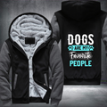 dogs are my favorite people Fleece Hoodies Jacket