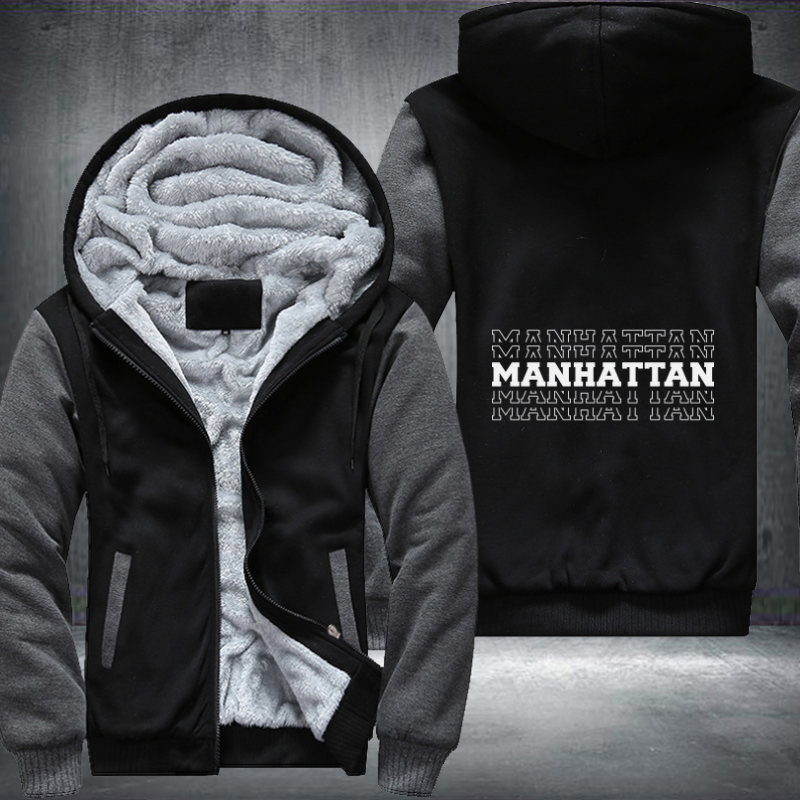 Patriotic USA State Manhattan Fleece Hoodies Jacket