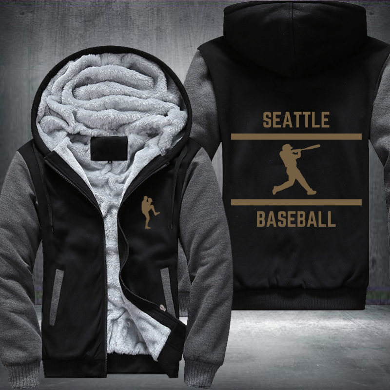 Baseball Lover City Seattle Fleece Hoodies Jacket