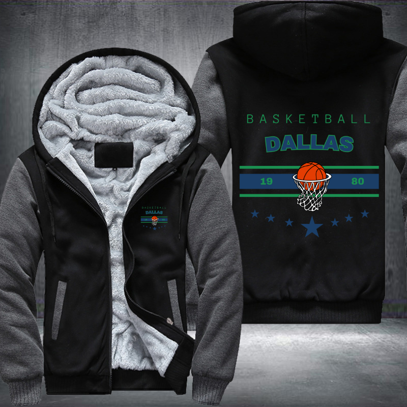 Vintage Basketball DALLAS 1980 Fleece Hoodies Jacket