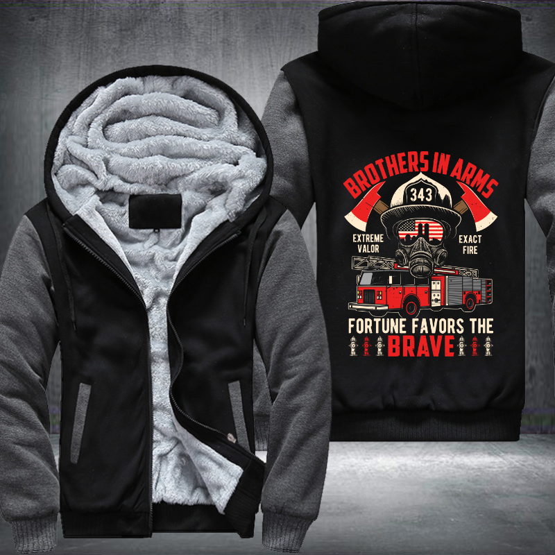 Brothers in arms extreme valor exact fire fortune favors the brave Fleece Hoodies Jacket