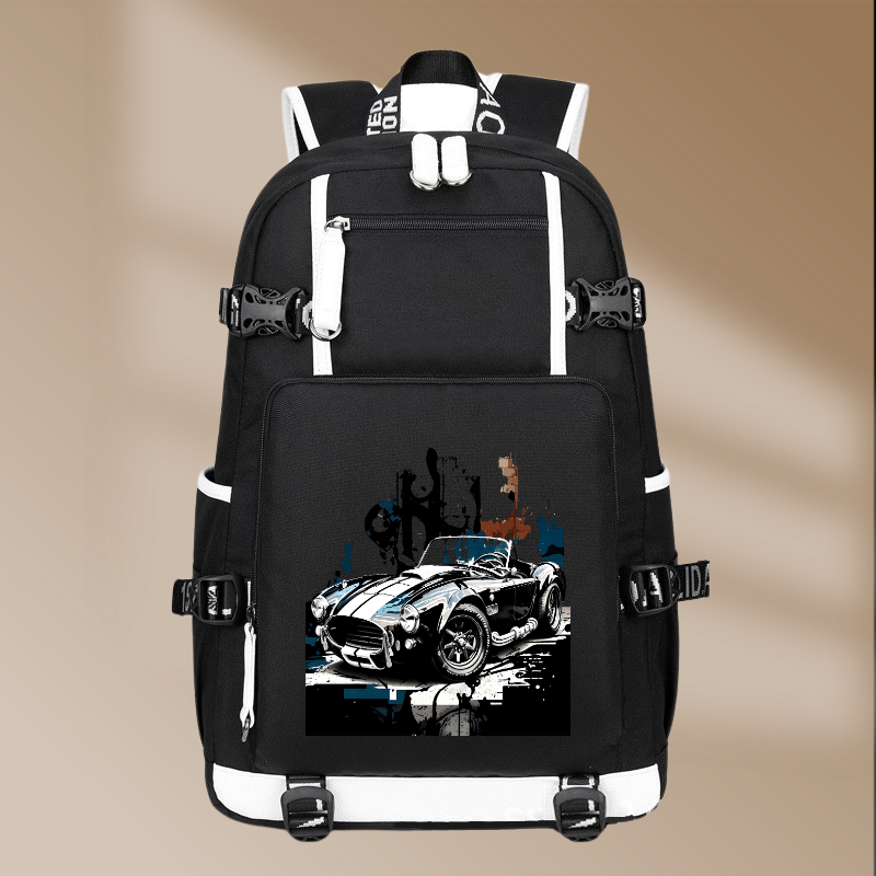 Shelby Cobra 1962 Vintage Printing Canvas Backpack