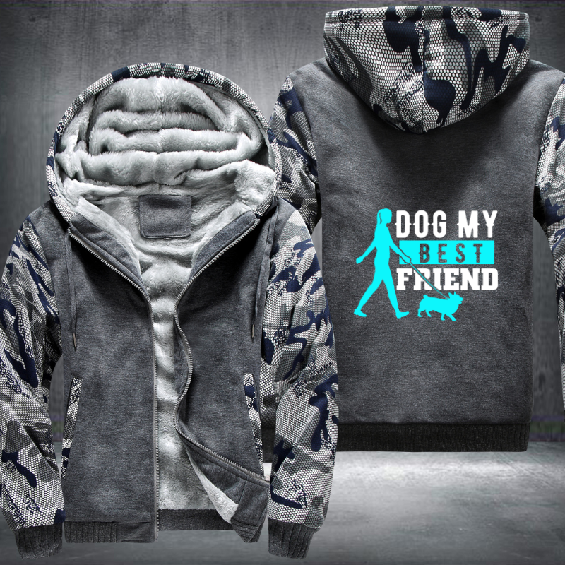 dog my best friend Fleece Hoodies Jacket