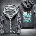 dogs are my favorite people Fleece Hoodies Jacket