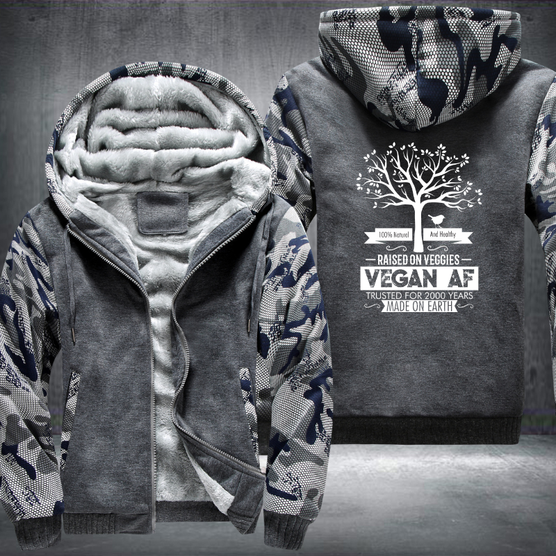 100% Natural And Healthy Raised On Veggies Fleece Hoodies Jacket