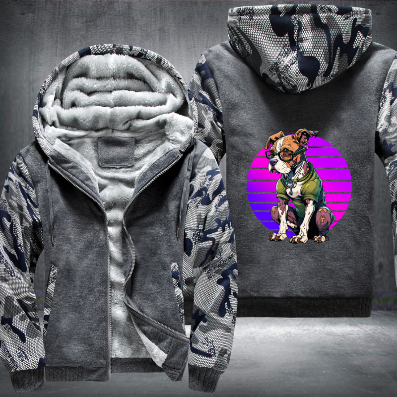 Astute Dog Fleece Hoodies Jacket