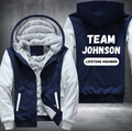 Team JOHNSON Lifetime Member Family Fleece Hoodies Jacket