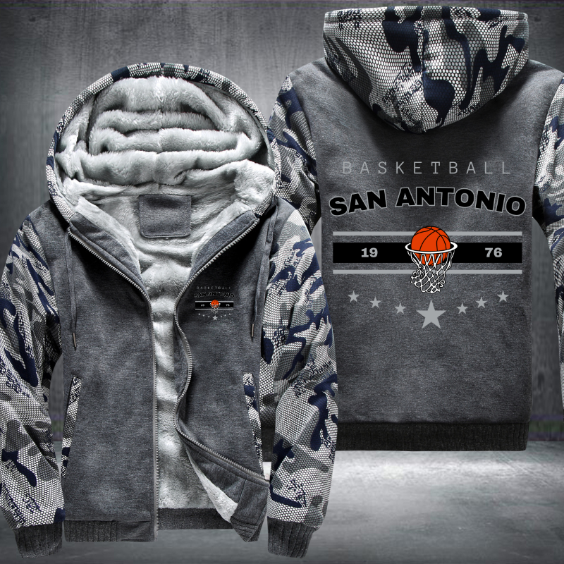 Vintage Basketball SAN ANTONIO 1976 Fleece Hoodies Jacket