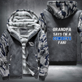 Grandpa Says I'm A Cowboys Fan Fleece Hoodies Jacket