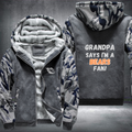 Grandpa Says I'm A Bears Fan Fleece Hoodies Jacket