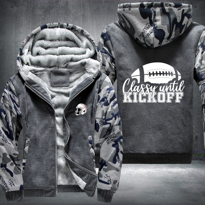 Classy Until Kickoff Fleece Hoodies Jacket