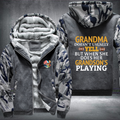 Grandma Doesn't Usually Yell But When SHE Does Her Grandson't Playing Fleece Hoodies Jacket