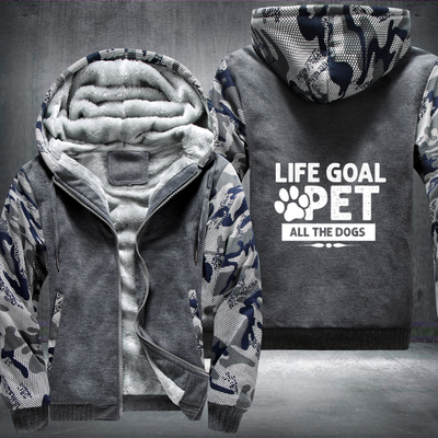 LIFE GOAL PET ALL THE DOGS Fleece Hoodies Jacket