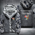 Football City USA Flag Helmet Denver Fleece Hoodies Jacket