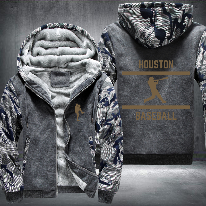 Baseball Lover City Houston Fleece Hoodies Jacket