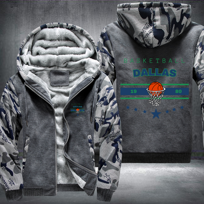 Vintage Basketball DALLAS 1980 Fleece Hoodies Jacket