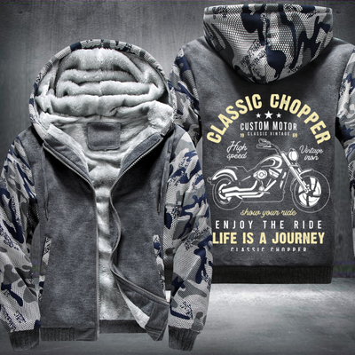 Classic Chopper Custom Motor Fleece Hoodies Jacket