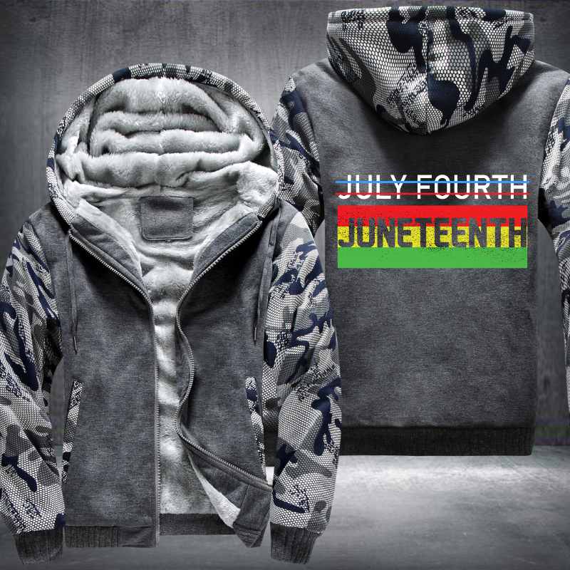 July Fourth Juneteenth Fleece Hoodies Jacket