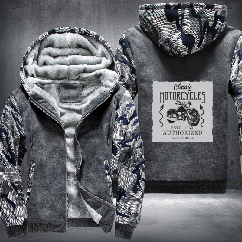 Classic Motorcycles ESTD 1963 Fleece Hoodies Jacket