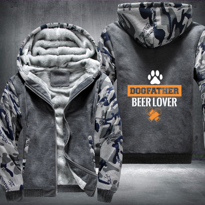 DOG FATHER BEER LOVER Fleece Hoodies Jacket