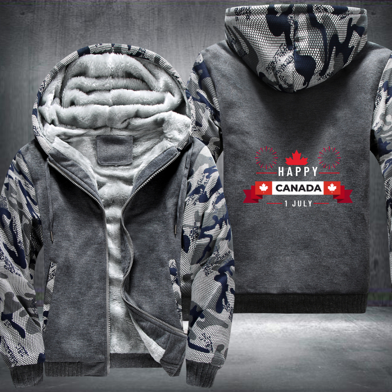 Happy Canada Day 1 July Out Fleece Hoodies Jacket