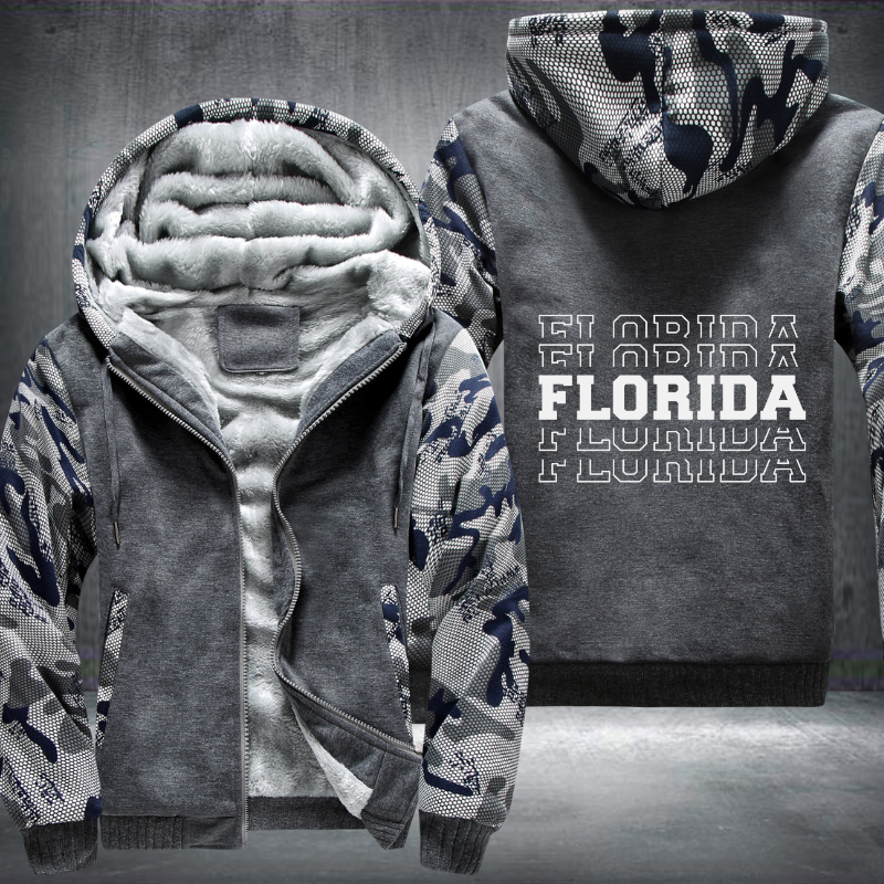 Patriotic USA State Florida Fleece Hoodies Jacket