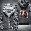 Animal Hiphop Graphic Eagle Fleece Hoodies Jacket