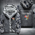 Football City USA Flag Helmet Kansas City Fleece Hoodies Jacket