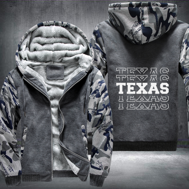 Patriotic USA State Texas Fleece Hoodies Jacket