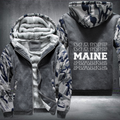 Patriotic USA State Maine Fleece Hoodies Jacket