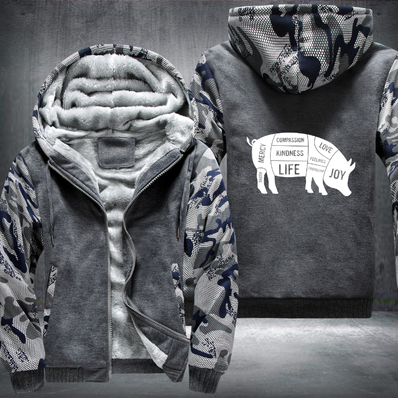 Animal Testing Fleece Hoodies Jacket