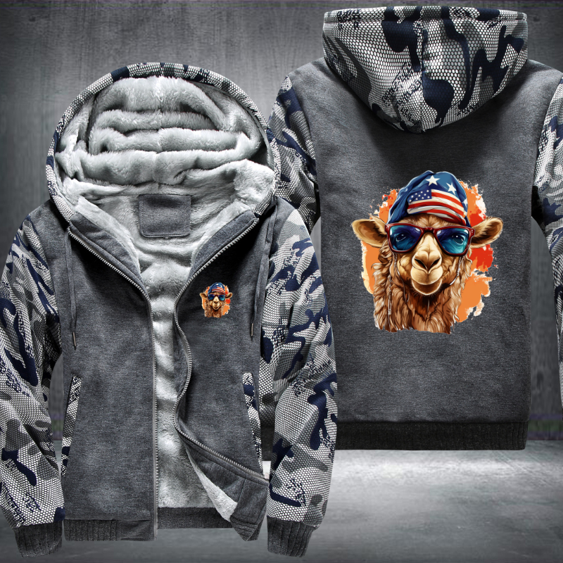 Animal Hiphop Graphic Funny Camel Fleece Hoodies Jacket