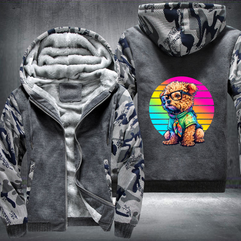 Charming Dog Fleece Hoodies Jacket