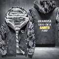 Grandpa Says I'm A Saints Fan Fleece Hoodies Jacket