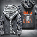 easily distracted by dogs Fleece Hoodies Jacket