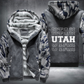 Patriotic USA State Utah Fleece Hoodies Jacket