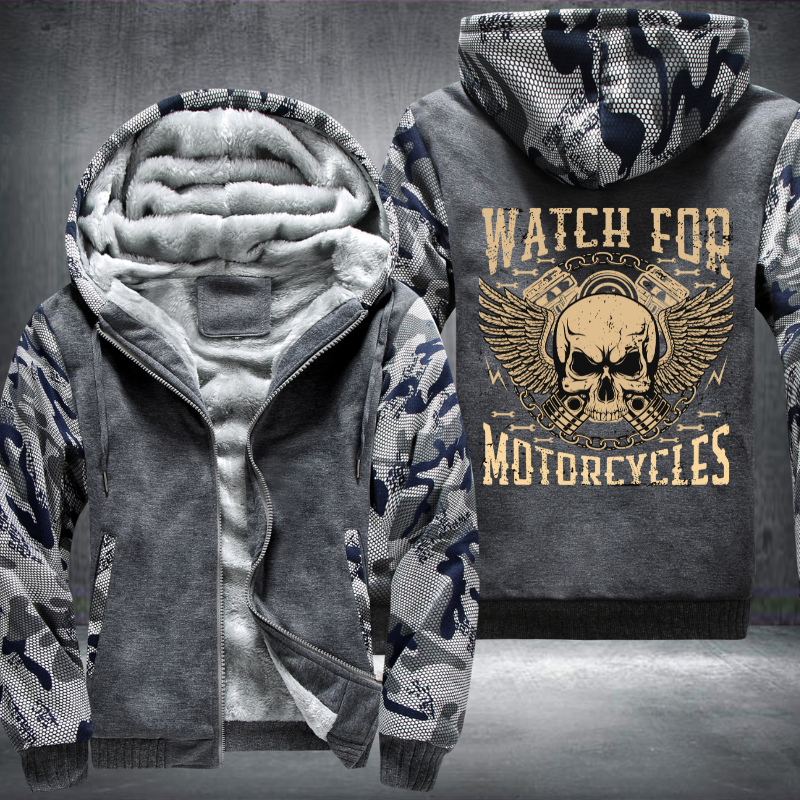 Watch For Motorcycles Fleece Hoodies Jacket