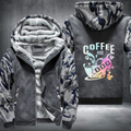 Coffee And Dog Fleece Hoodies Jacket