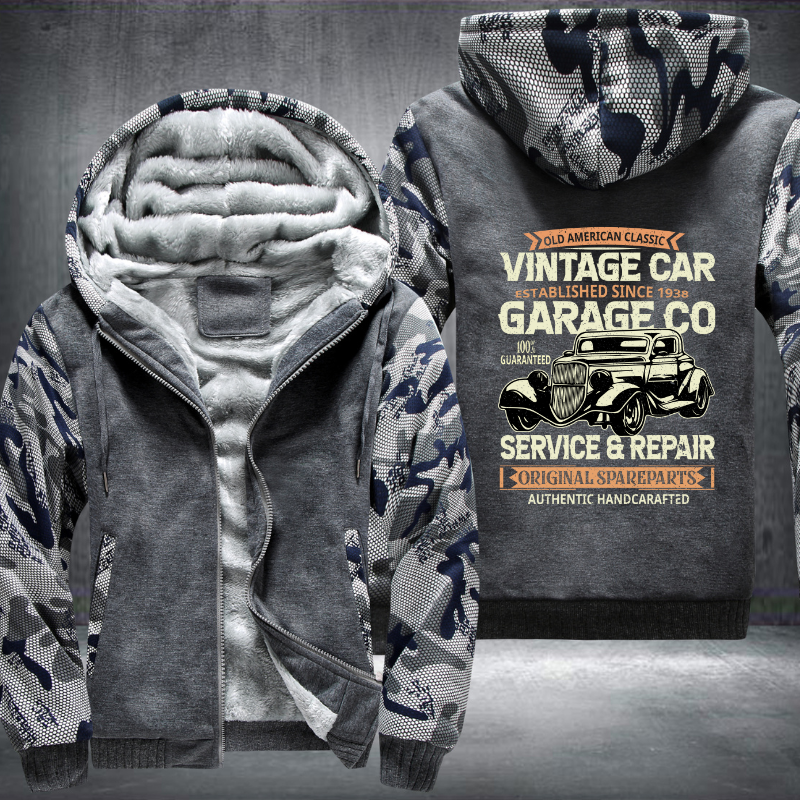 Old American Classic Vintage Car Fleece Hoodies Jacket