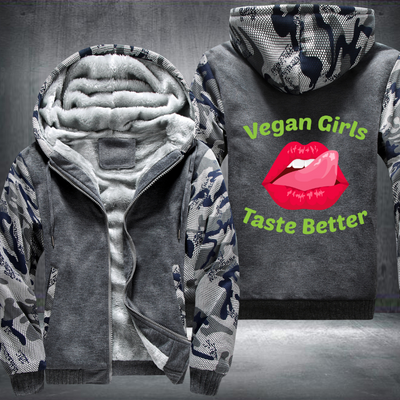 Vegan Girls Taste Better Fleece Hoodies Jacket