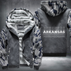 Patriotic USA State Arkansas Fleece Hoodies Jacket