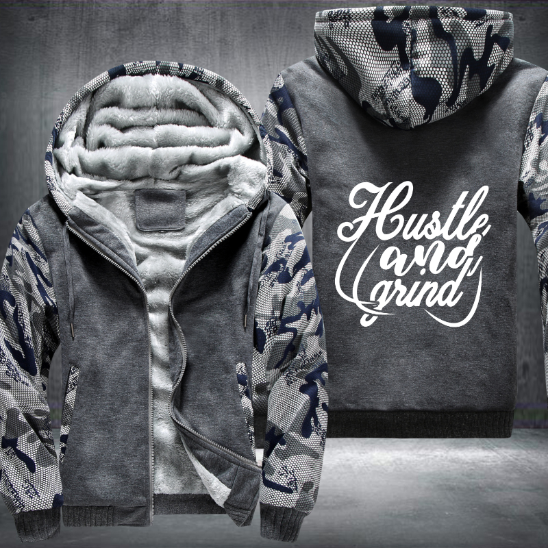 Hustle And Grind Fleece Hoodies Jacket