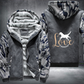 love dog smile Fleece Hoodies Jacket