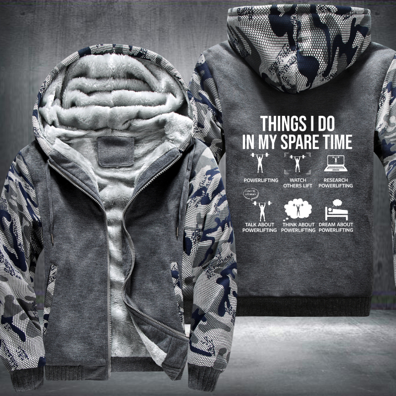 Things I Do In My Spare Time Fleece Hoodies Jacket