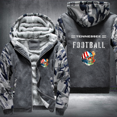 Football City USA Flag Helmet Tennessee Fleece Hoodies Jacket