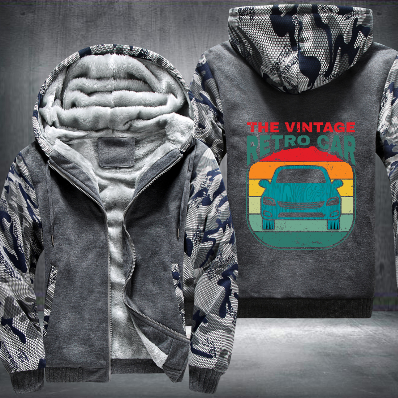The vintage retro car Fleece Hoodies Jacket