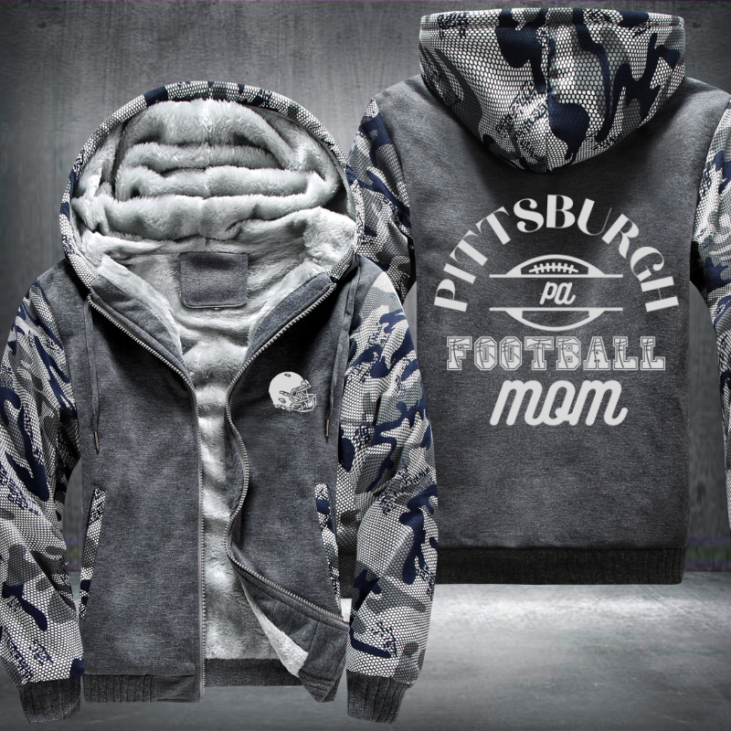 PITTSBURGH PA Football mom Fleece Hoodies Jacket