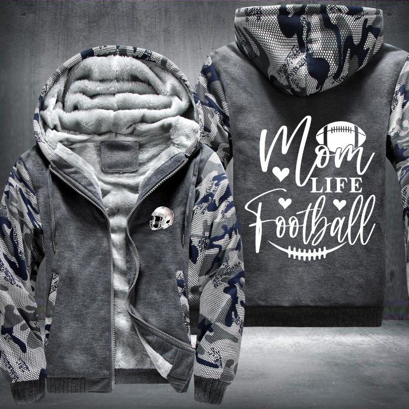 Mom Life Football Fleece Hoodies Jacket