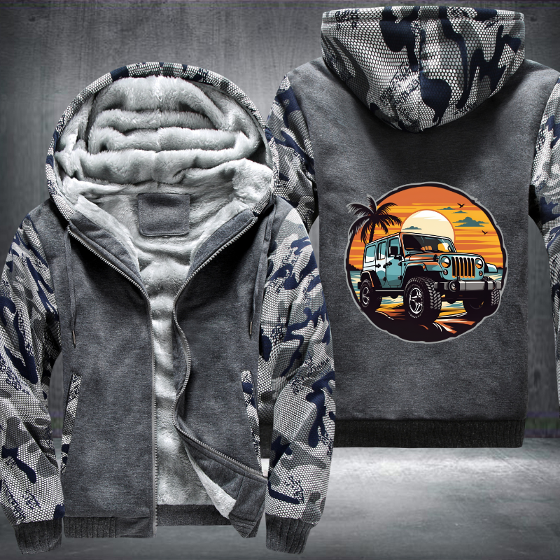 4x4s on Coastal Trails Fleece Hoodies Jacket