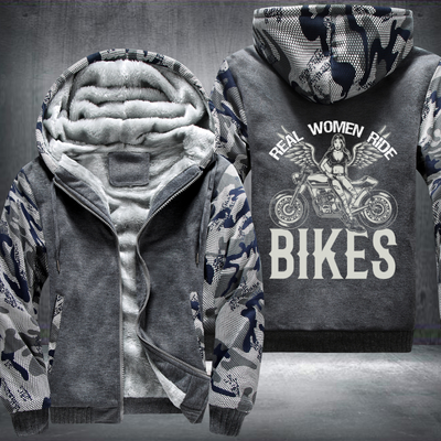 Real Woman Ride Bikes Fleece Hoodies Jacket